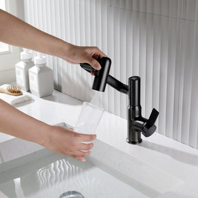 Intelligent Digital Display Hot And Cold Basin Tap_Black