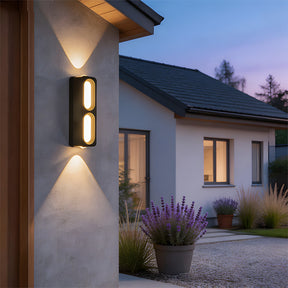 IP65 Modern Black LED Up Down Outdoor Wall Light