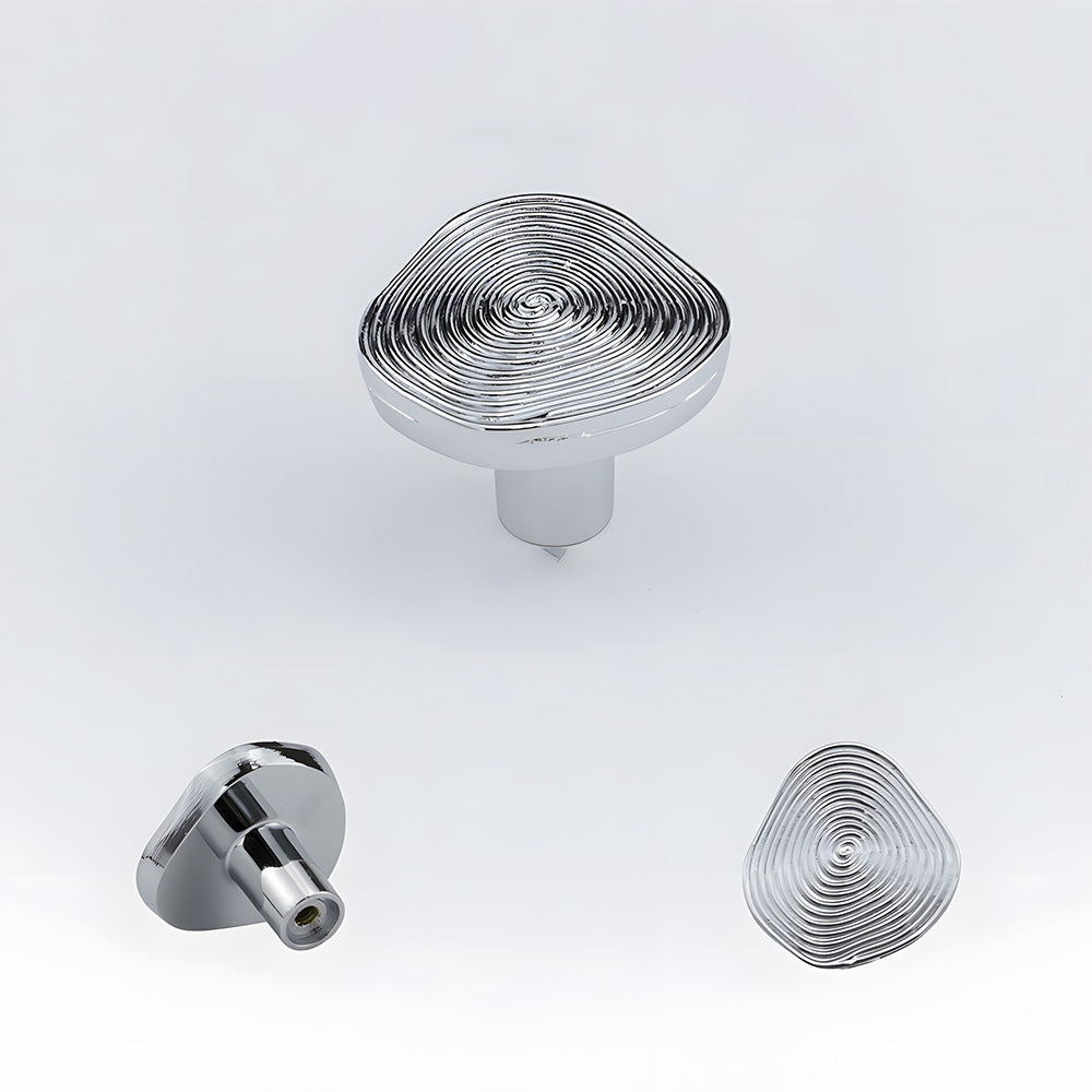 Organic Round Textured Zinc Alloy Cabinet Knobs