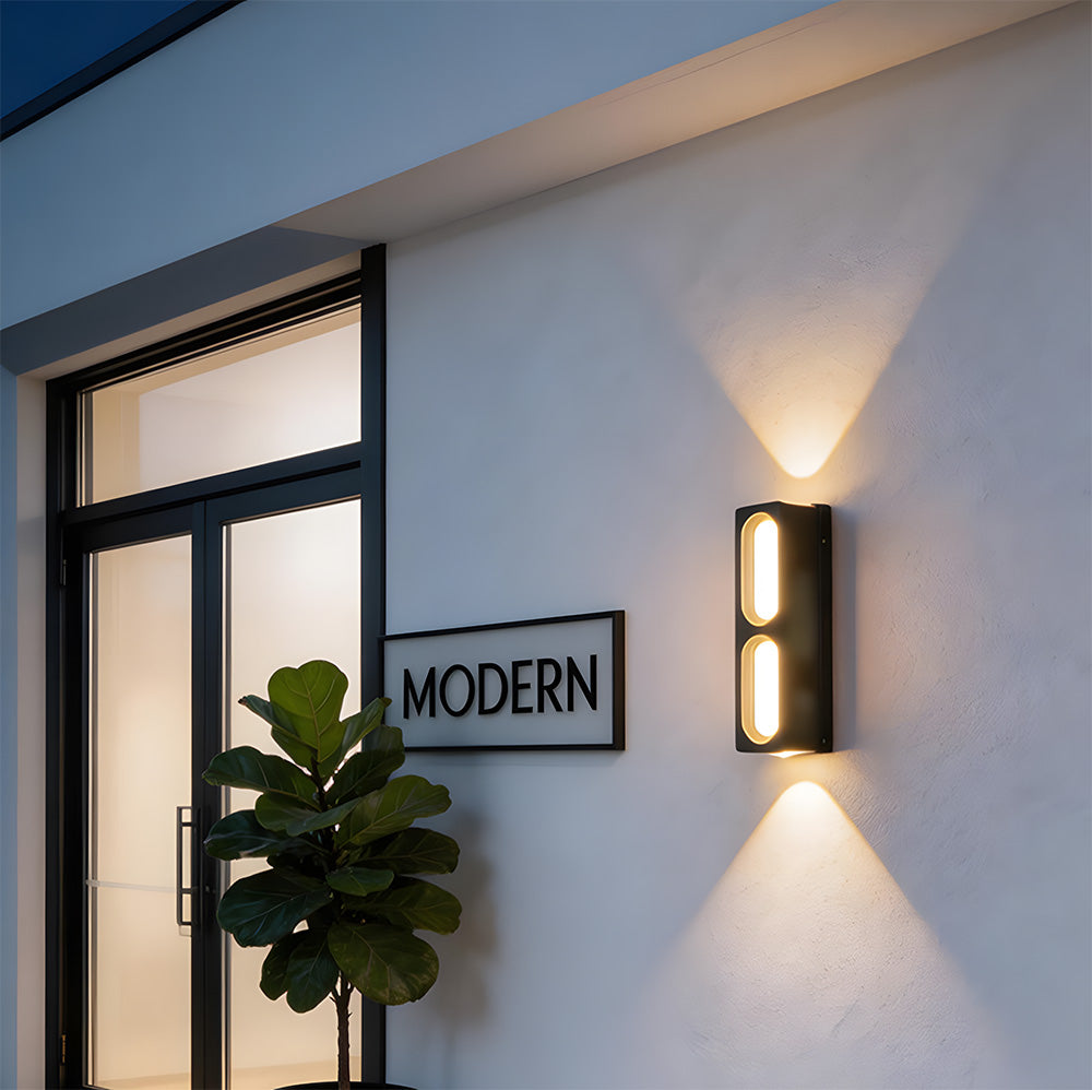 IP65 Modern Black LED Up Down Outdoor Wall Light