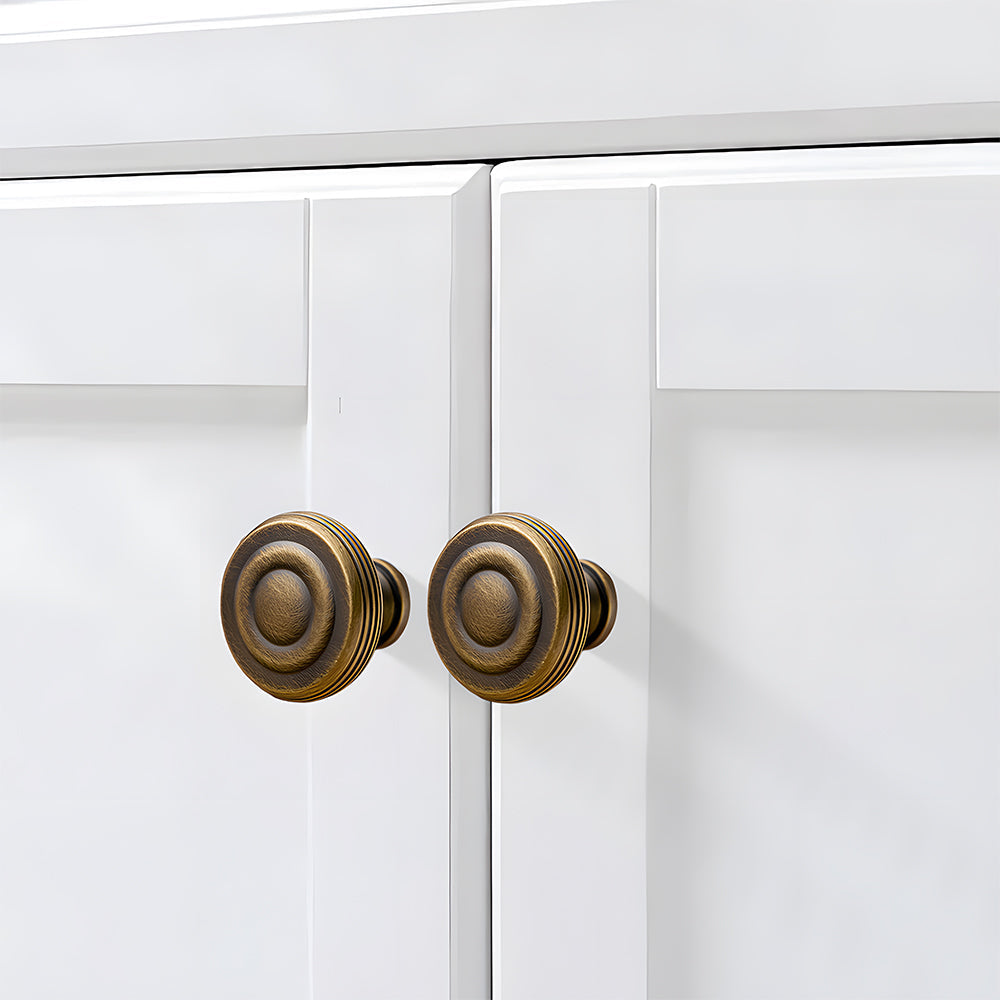 Vintage Brass Wardrobe Cabinet Door Handles