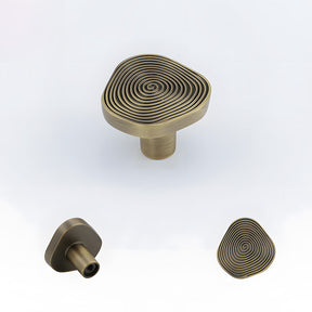 Organic Round Textured Zinc Alloy Cabinet Knobs