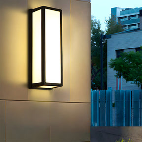 Square Waterproof Black Hardware Outdoor LED Wall Light