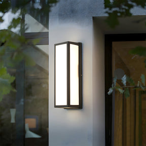 Square Waterproof Black Hardware Outdoor LED Wall Light