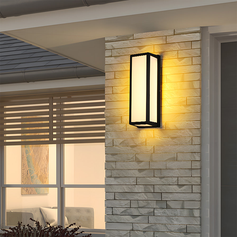 Square Waterproof Black Hardware Outdoor LED Wall Light