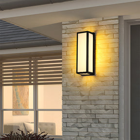 Square Waterproof Black Hardware Outdoor LED Wall Light