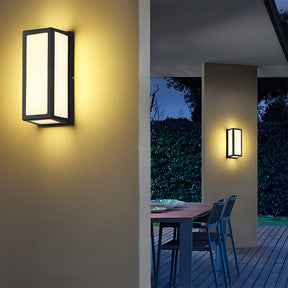 Square Waterproof Black Hardware Outdoor LED Wall Light