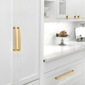 Minimalist Gold Solid Brass Cabinet Handles