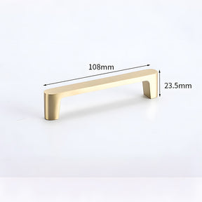 Minimalist Gold Solid Brass Cabinet Handles