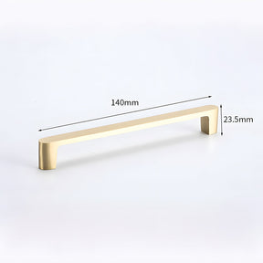 Minimalist Gold Solid Brass Cabinet Handles