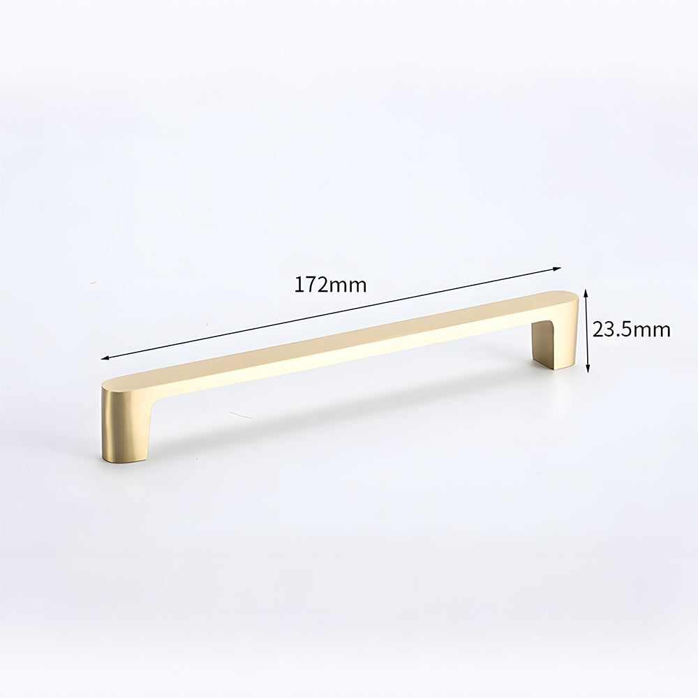 Minimalist Gold Solid Brass Cabinet Handles