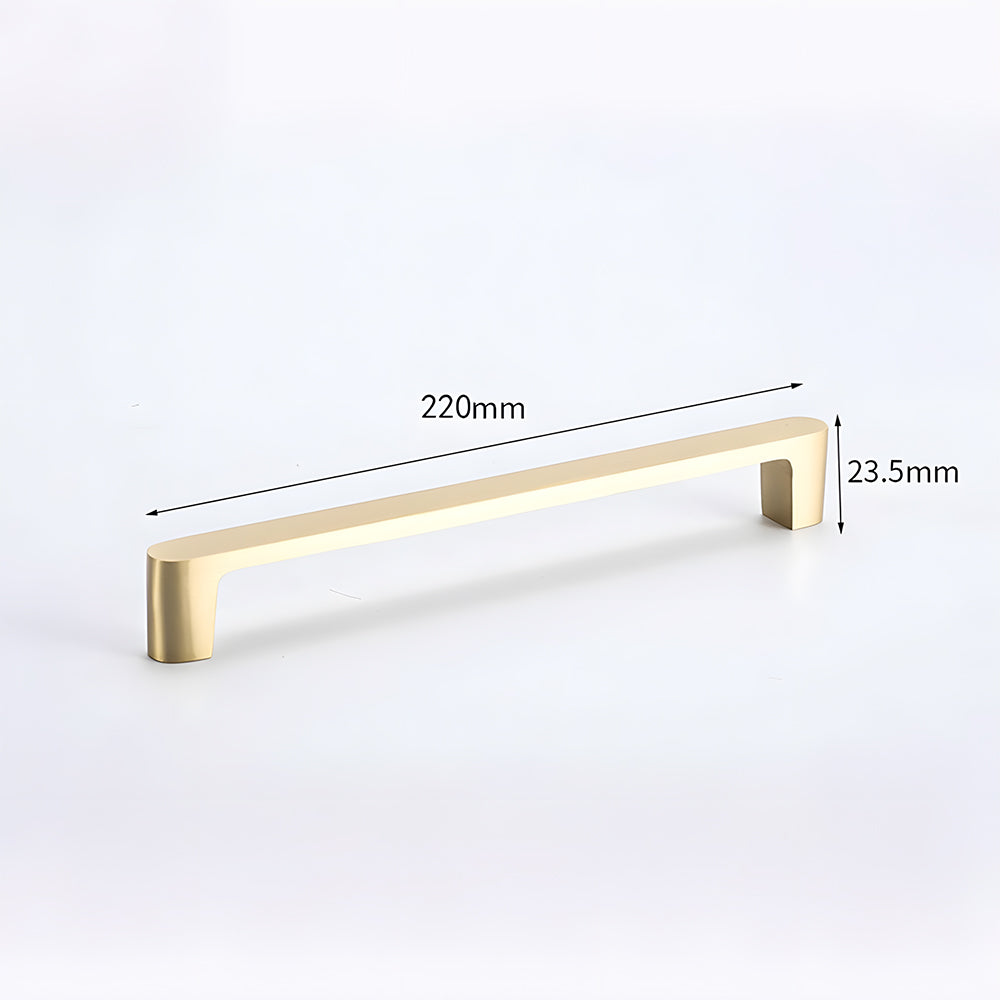 Minimalist Gold Solid Brass Cabinet Handles