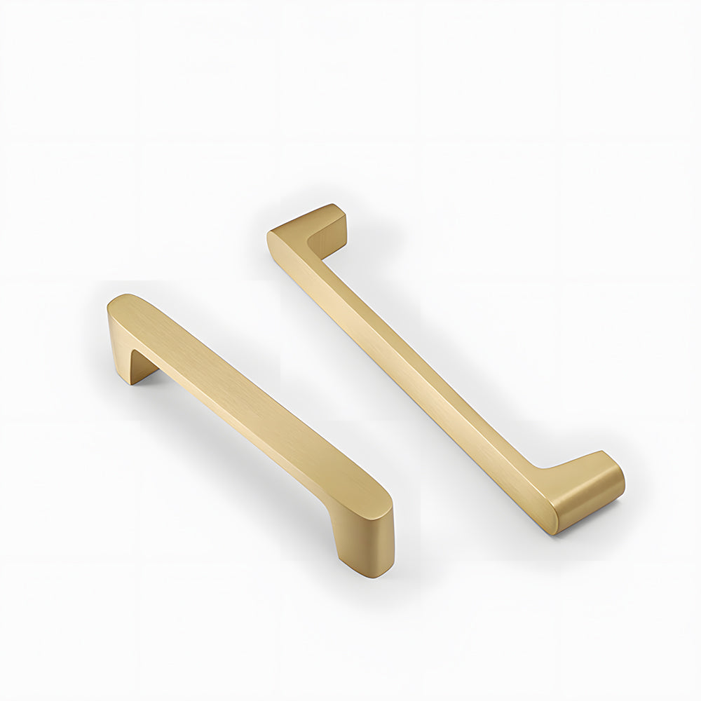 Minimalist Gold Solid Brass Cabinet Handles