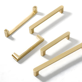 Minimalist Gold Solid Brass Cabinet Handles