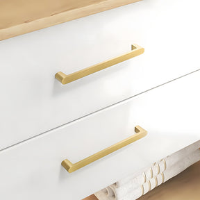 Minimalist Gold Solid Brass Cabinet Handles