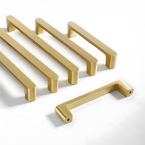Minimalist Gold Solid Brass Cabinet Handles