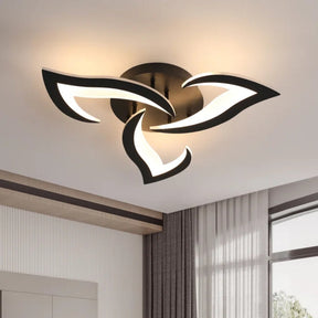 Contemporary Flower Shape Iron Living Room LED Ceiling Light