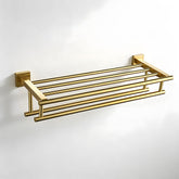 Brushed Gold Wall Mounted Bathroom Towel Rack