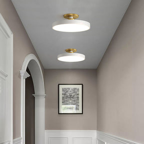 Modern Concise Circular LED Semi Flush Mount Ceiling Light