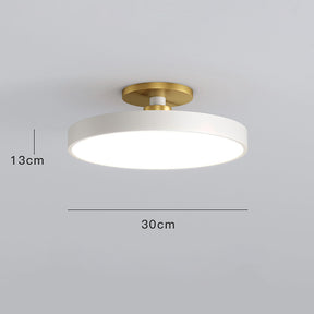 Modern Concise Circular LED Semi Flush Mount Ceiling Light