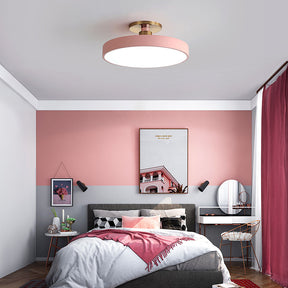 Modern Concise Circular LED Semi Flush Mount Ceiling Light