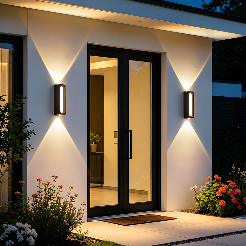 IP65 Modern Black LED Up Down Outdoor Wall Light