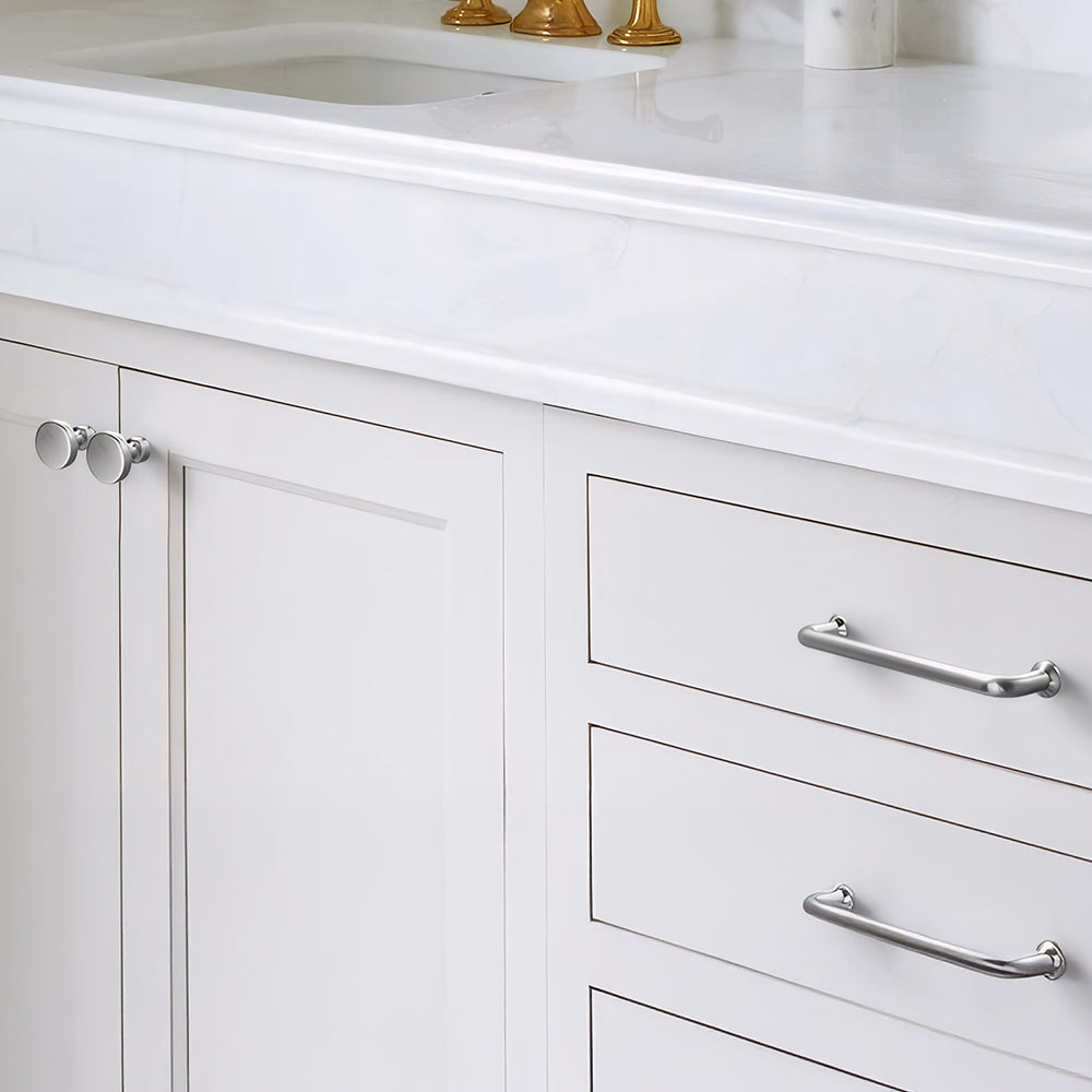 Elegant Simple Nickel Brushed Cabinet Door Drawer Handles