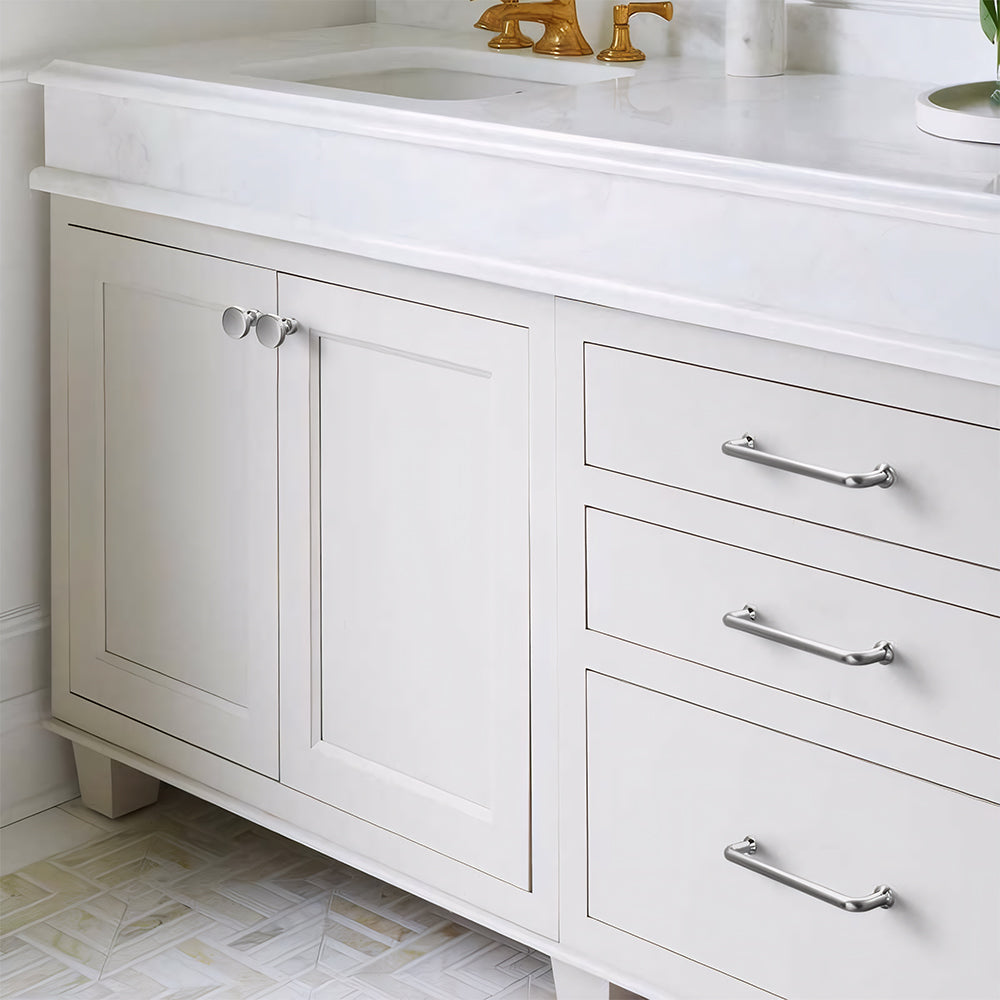 Elegant Simple Nickel Brushed Cabinet Door Drawer Handles