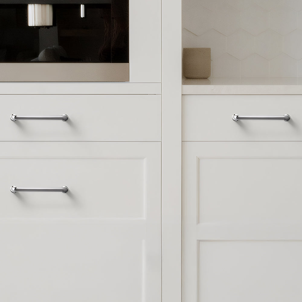 Elegant Simple Nickel Brushed Cabinet Door Drawer Handles