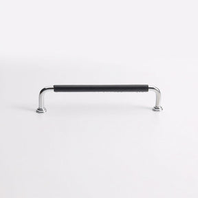 French Elegant Cowhide and Brass Cabinet Door Handle
