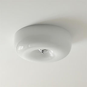 Cream Round Ceiling Lamp Glass Ceiling Light