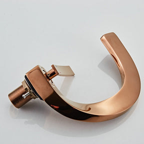 Elegant Loop Solid Brass Single Lever Bathroom Sink Tap