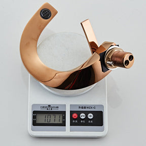 Elegant Loop Solid Brass Single Lever Bathroom Sink Tap