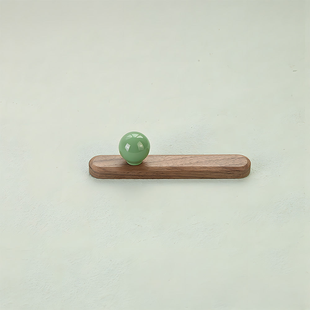 Playful Wooden Cabinet Handles with Sphere Ball Knobs