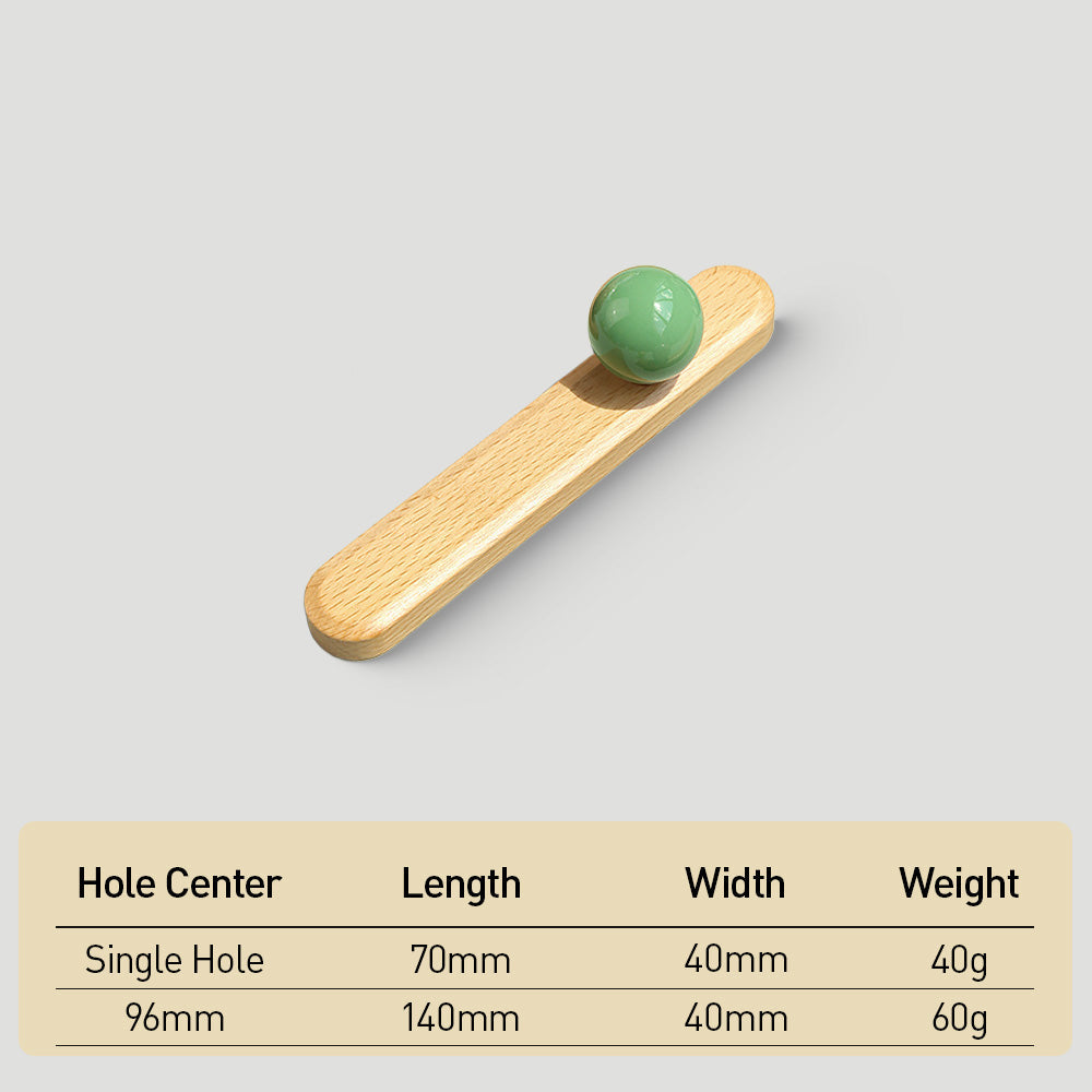 Playful Wooden Cabinet Handles with Sphere Ball Knobs