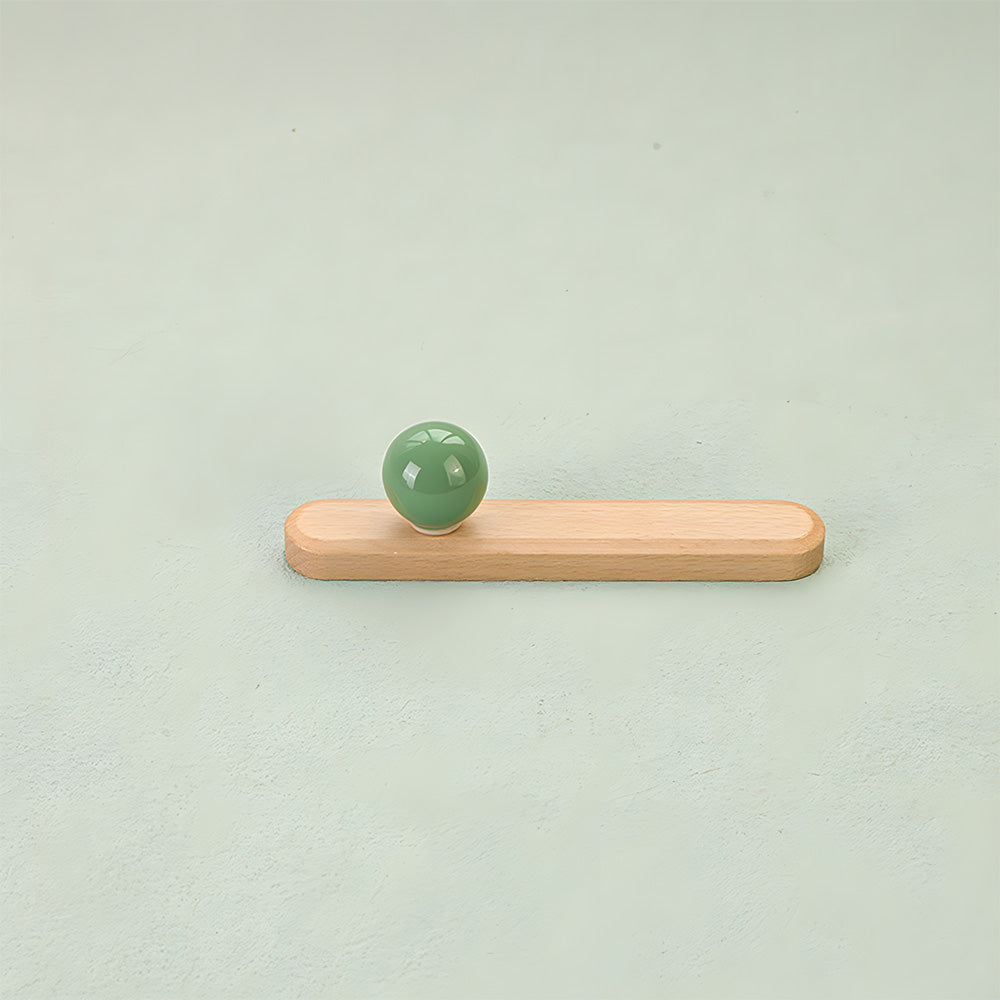 Playful Wooden Cabinet Handles with Sphere Ball Knobs