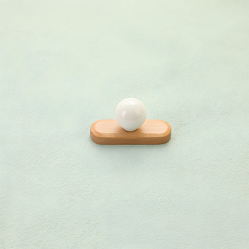 Playful Wooden Cabinet Handles with Sphere Ball Knobs