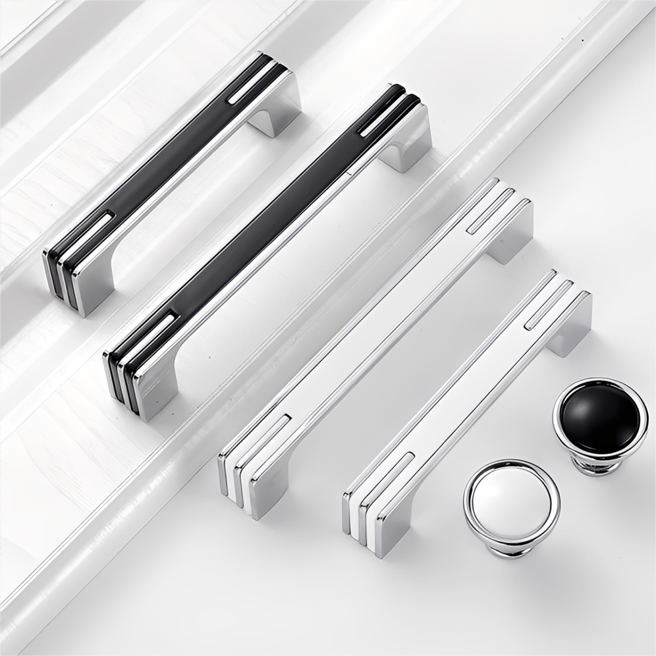 Modern Unique Chrome Kitchen Cabinet Handles