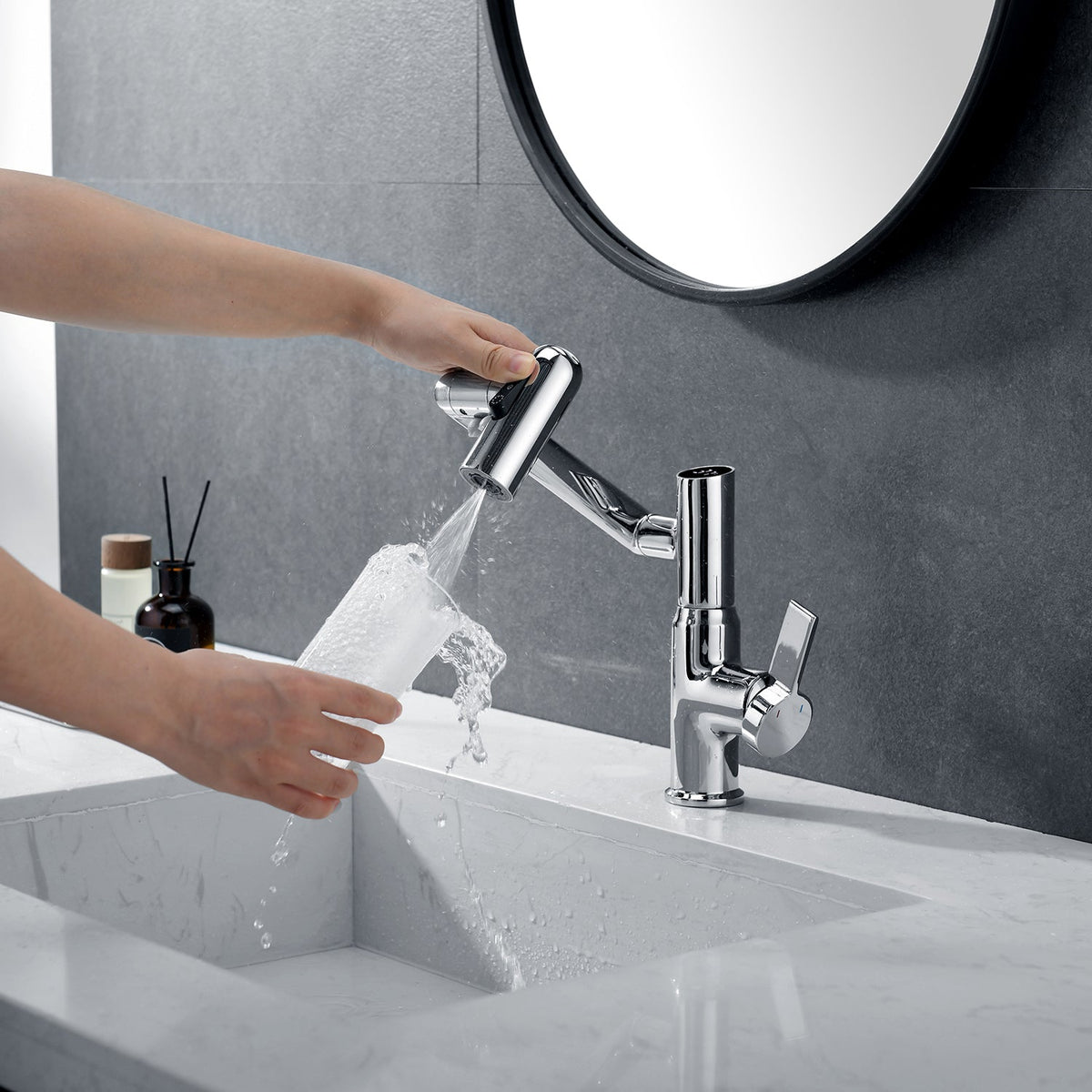 Intelligent Digital Display Hot And Cold Basin Tap_Chrome