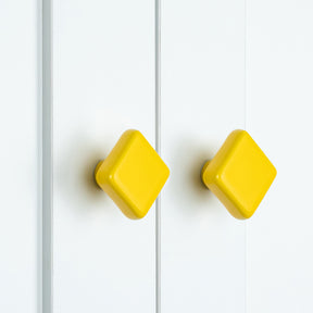 Colored Ceramic Square Single-Hole Cabinet Drawer Knobs