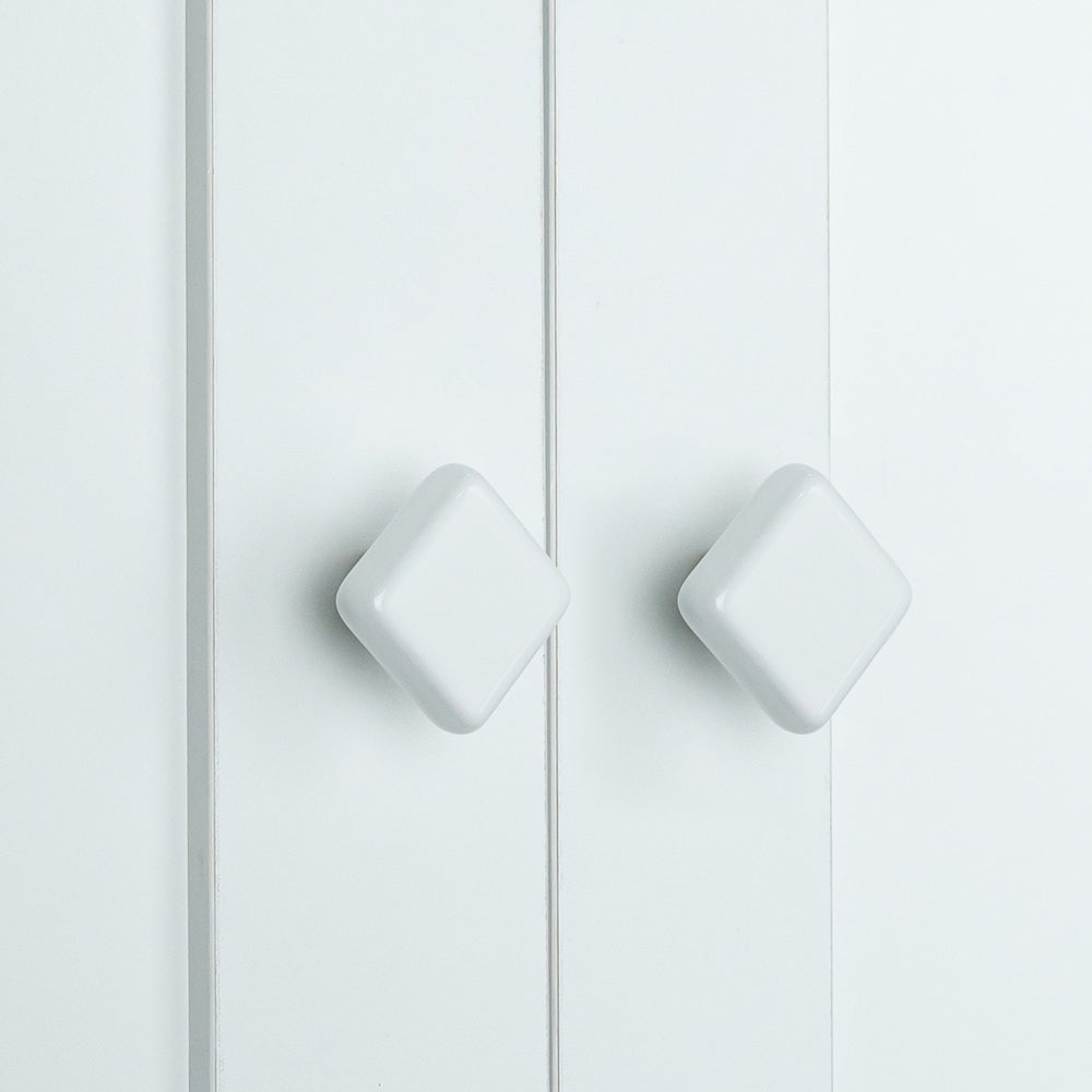 Colored Ceramic Square Single-Hole Cabinet Drawer Knobs