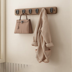 Decorative Pebble Solid Wood Walnut Wall Hooks