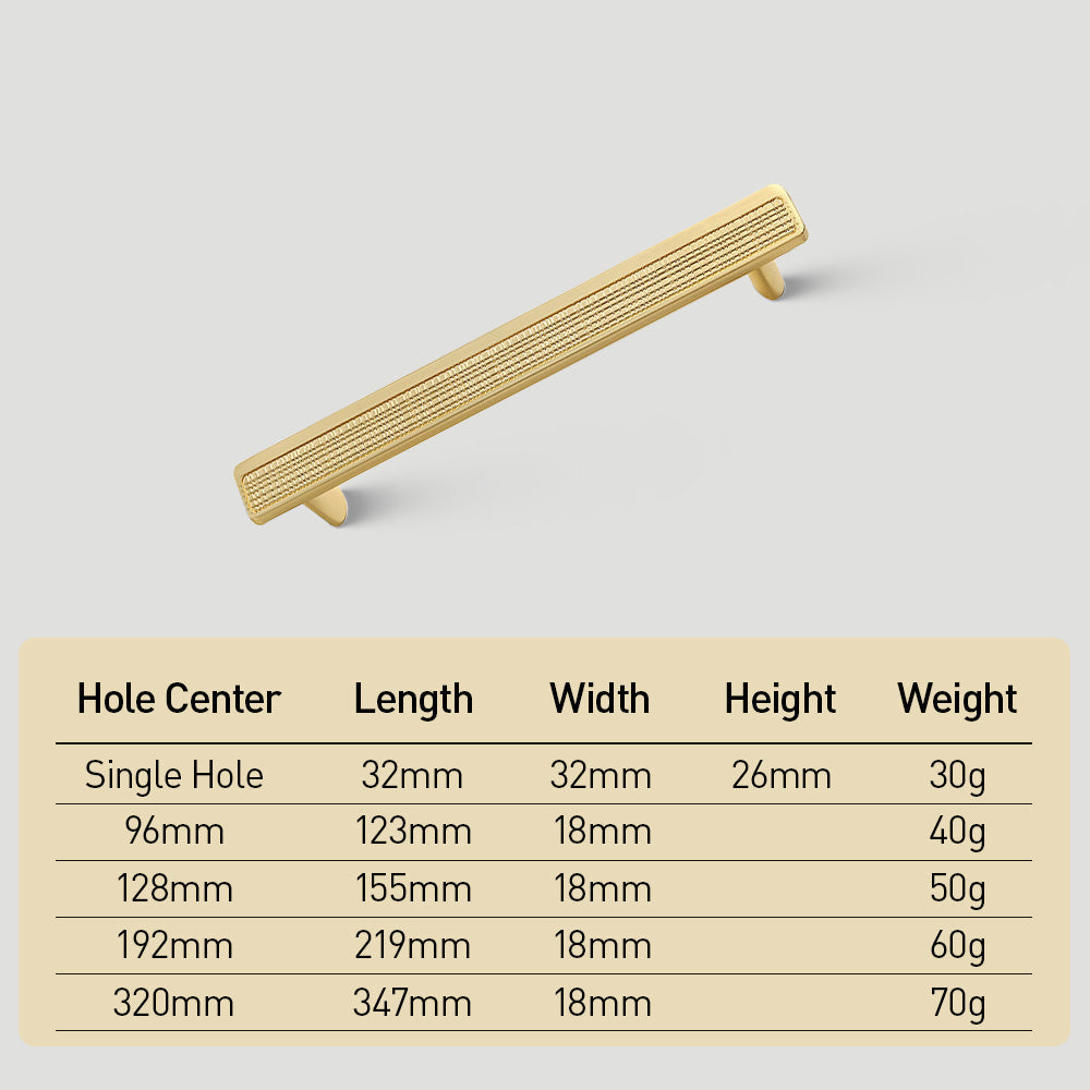 Modern Textured Knurled Cupboard Handles