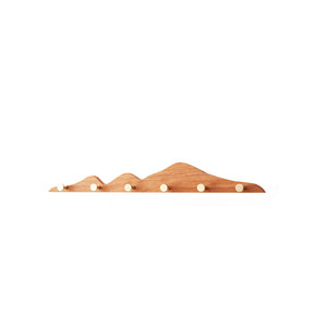 Mountain Shape Solid Wood Wall Hooks