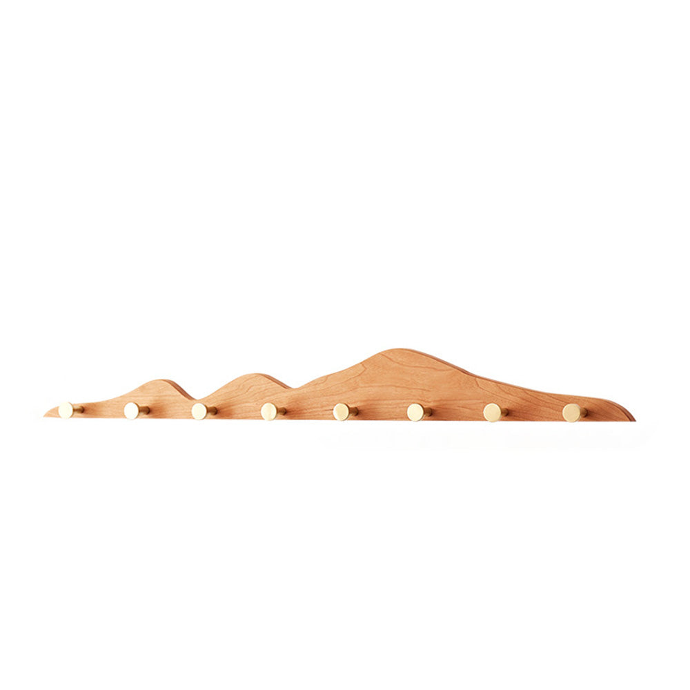 Mountain Shape Solid Wood Wall Hooks