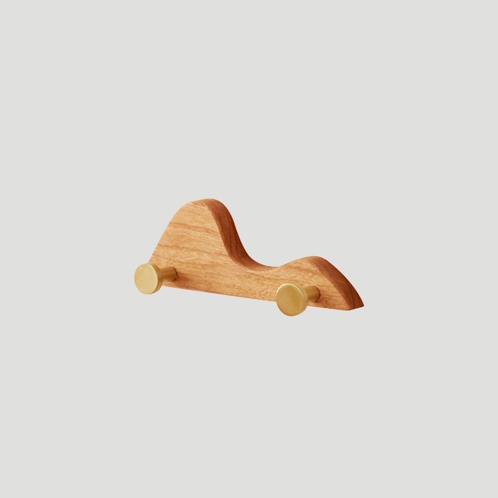 Mountain Shape Solid Wood Wall Hooks