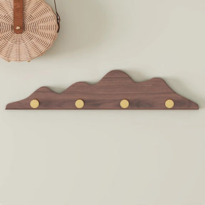 Mountain Shape Solid Wood Wall Hooks