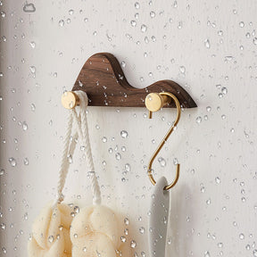 Mountain Shape Solid Wood Wall Hooks