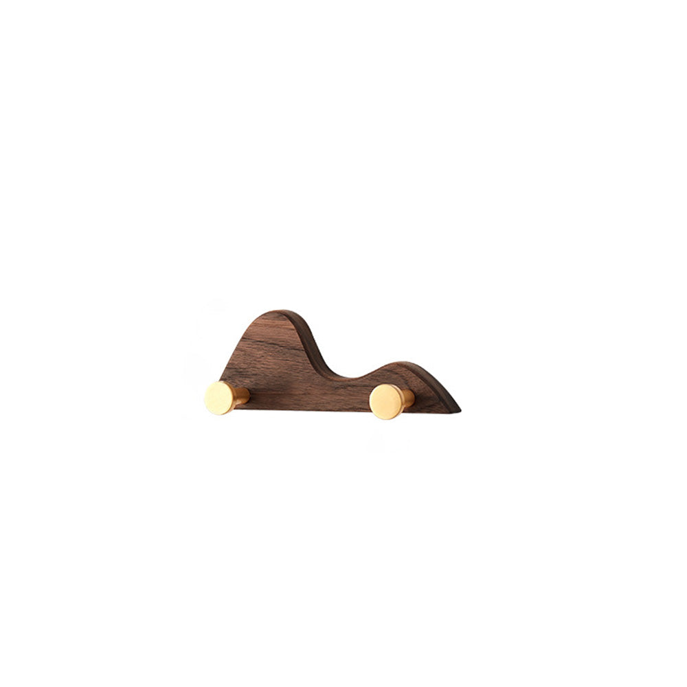 Mountain Shape Solid Wood Wall Hooks