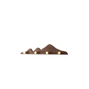 Mountain Shape Solid Wood Wall Hooks